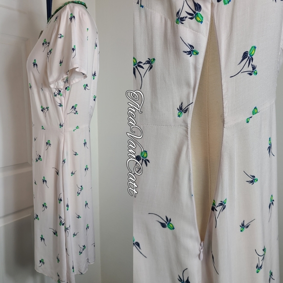 Free People ๐ธ floral rosebuds short sleeves shirt dress semi sheer size 8 NWT๐ธ - Picture 5 of 8